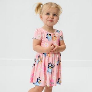 NIB Little Sleepies Bluey Garden Games Skater Dress with Bodysuit - 12-18 months
